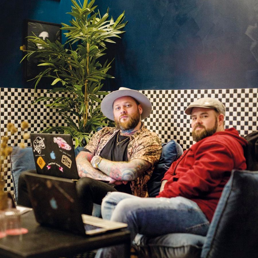 2 men in a cafe