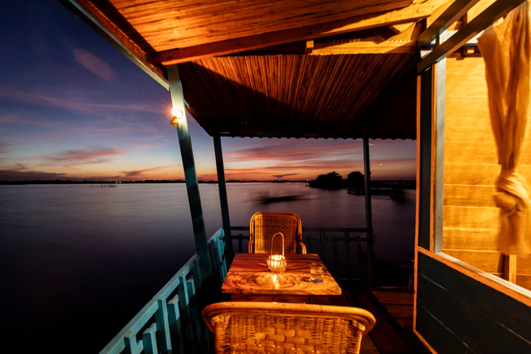 Tonle Sap lake floating house