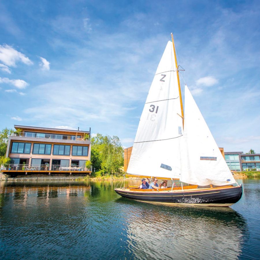 Yacht on the lake, The Lakes by Yoo, UK