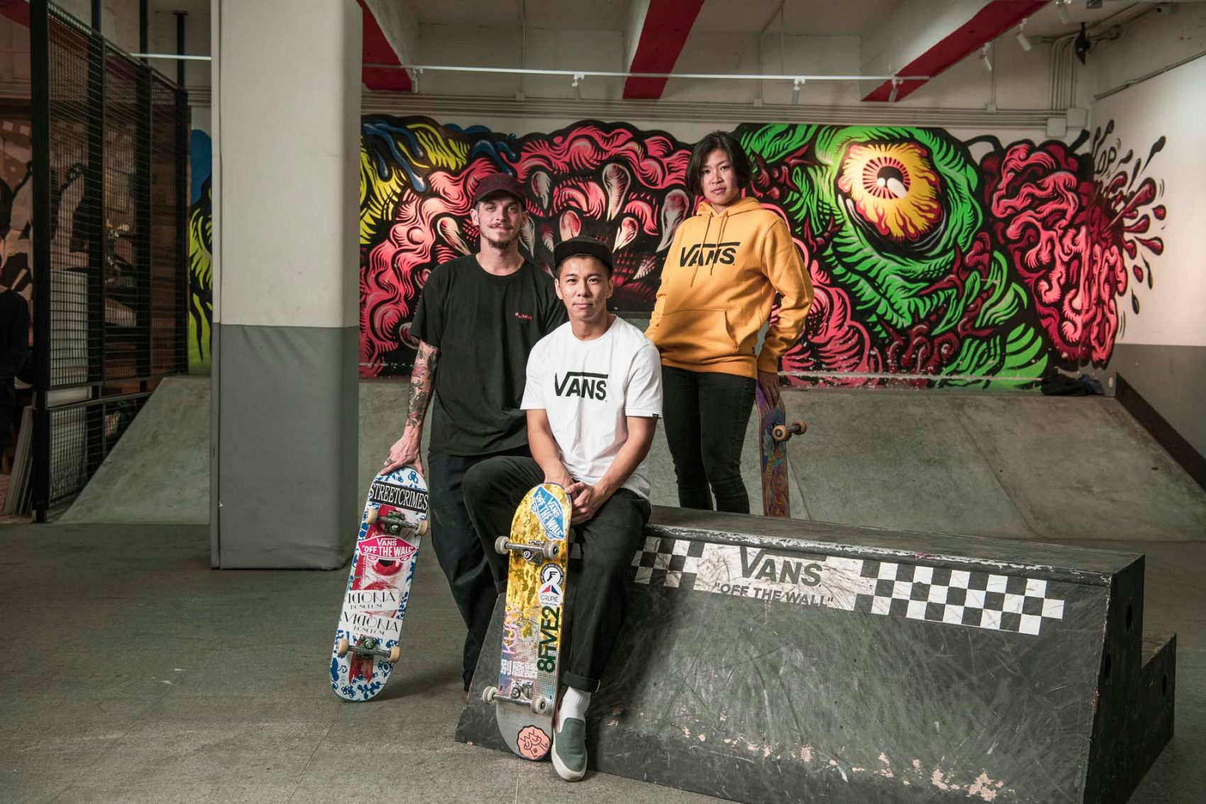 Local skateboarders