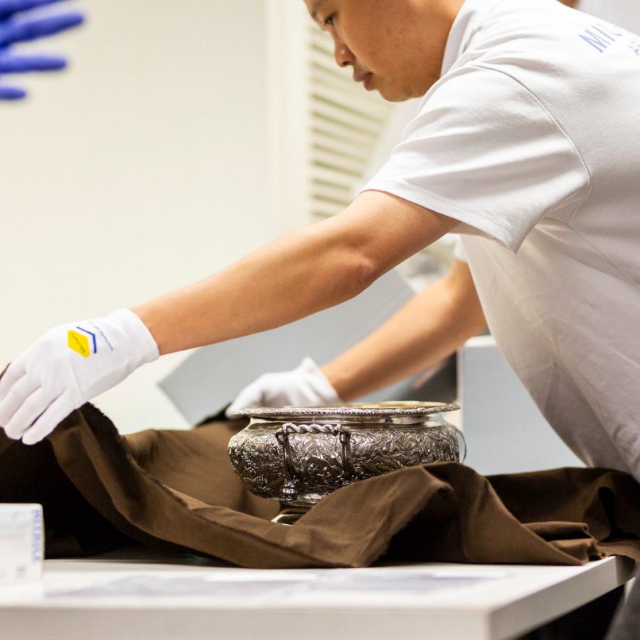 Artifact being wrapped