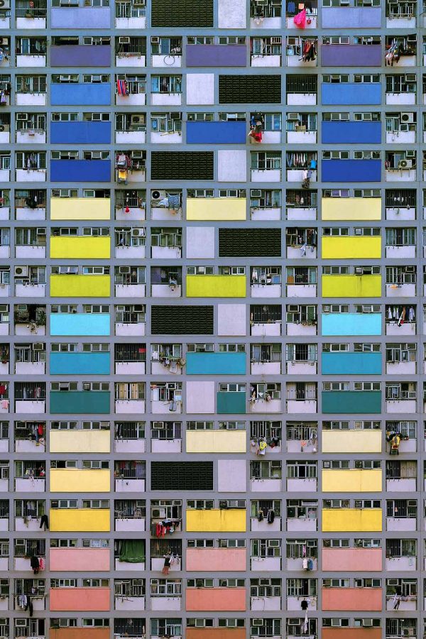 A photo by Michael Wolf's series Architecture of Density, which framed Hong Kong’s supertall high-rises and housing estates.
