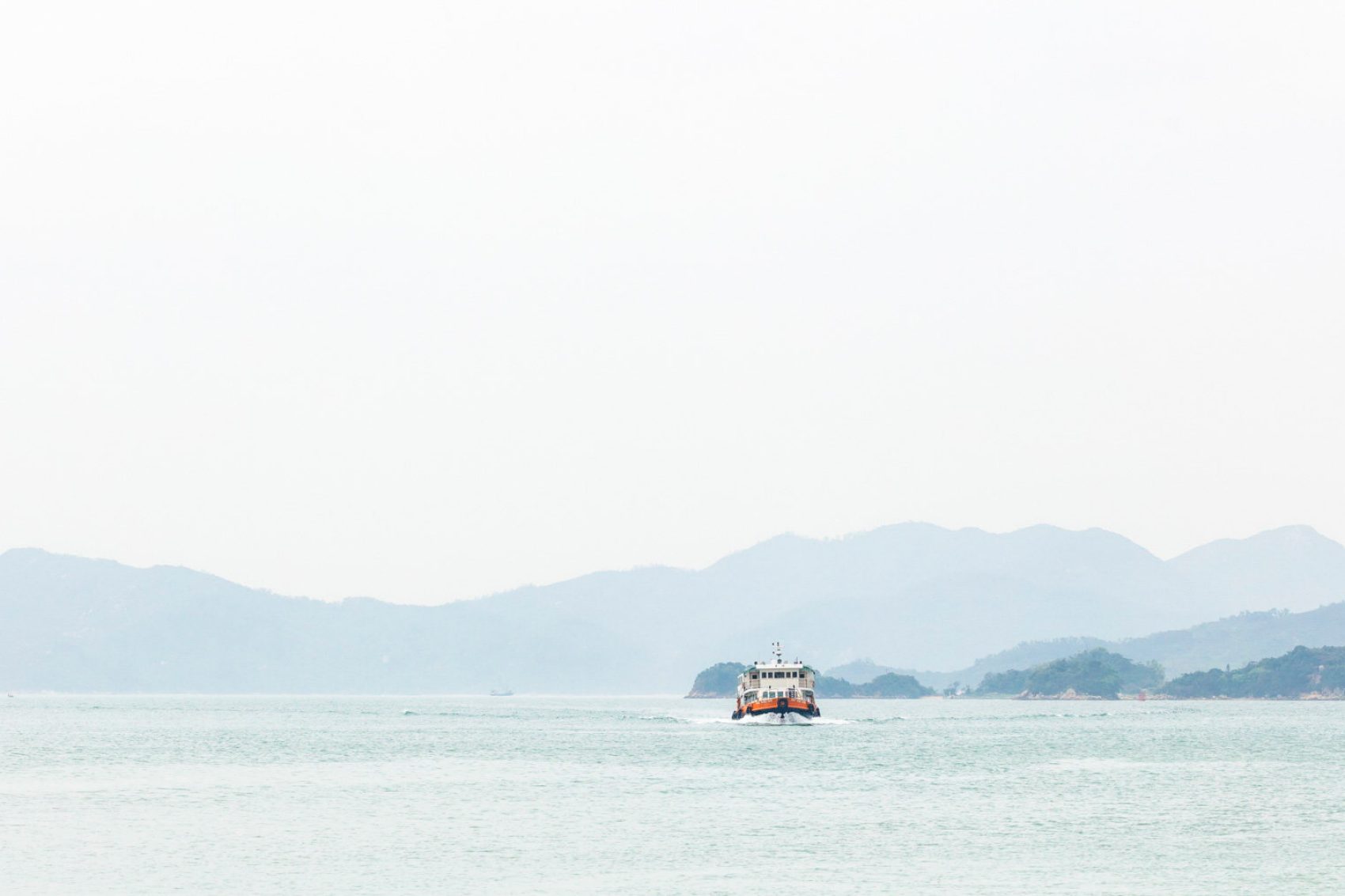 Hong Kong ferry from a distance. Credit: Mike Pickles