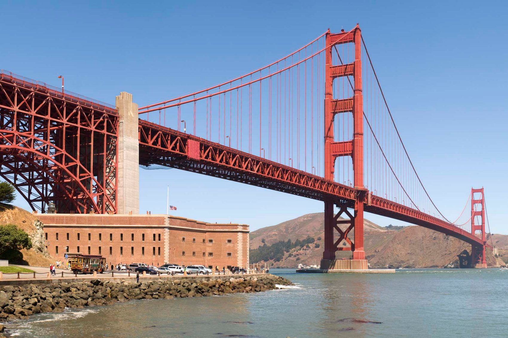 Golden gate bridge on a sunny day