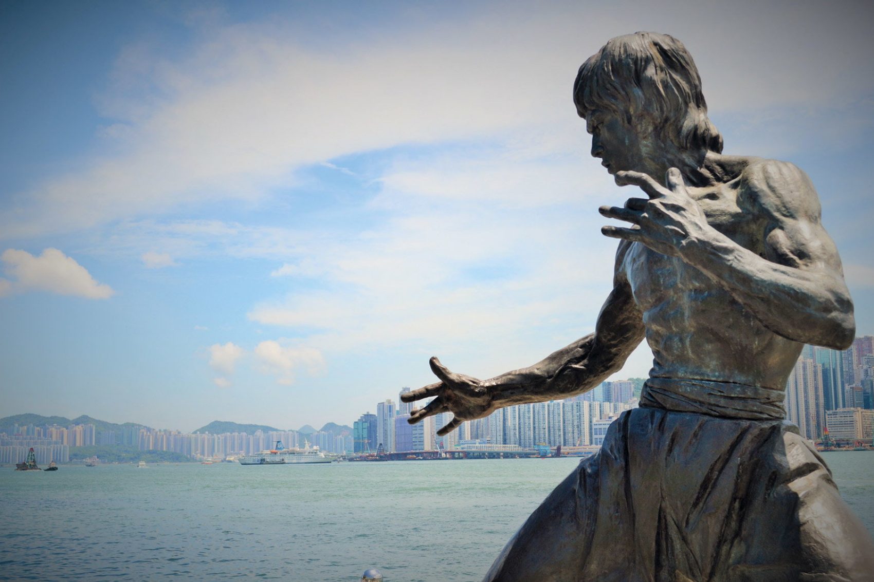 The Bruce Lee statue on Avenue of Stars