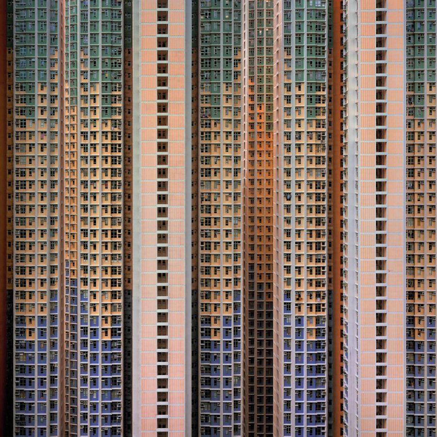 Colourful apartment building