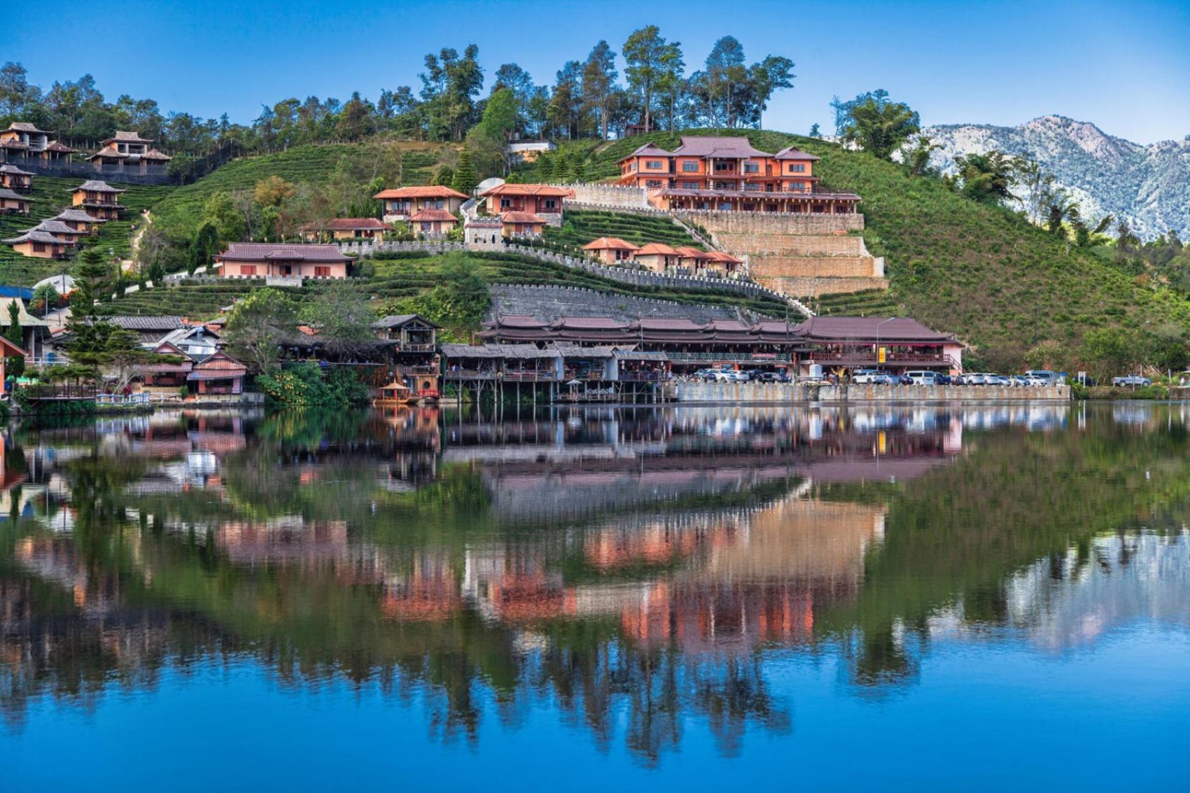 Huts and buildings on the waterside