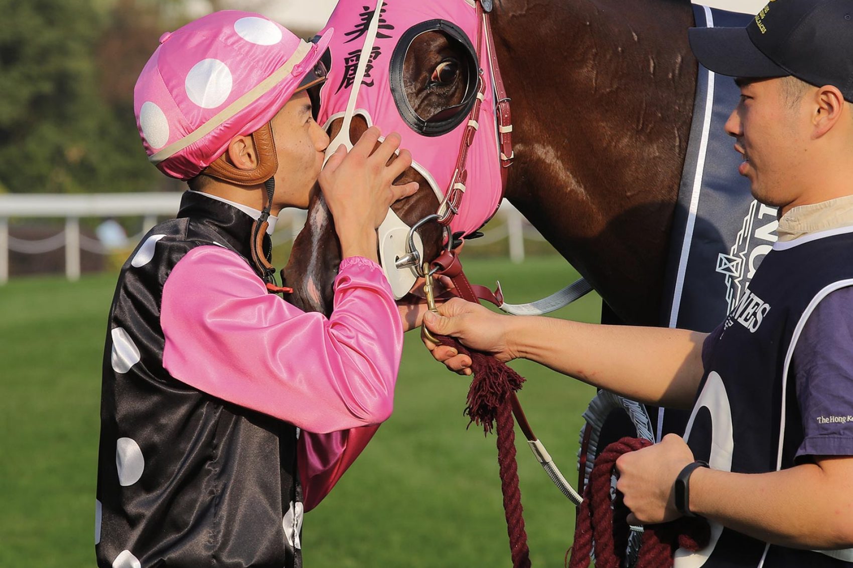Jockey,  horse and trainer