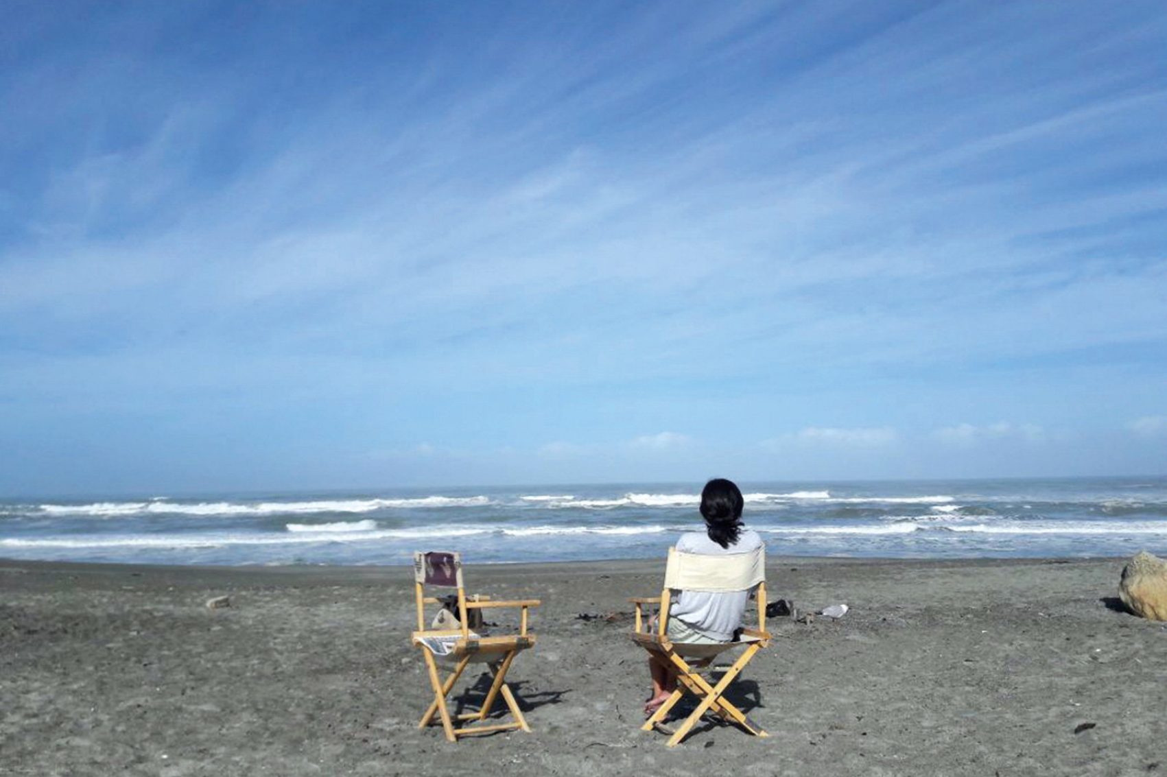 Sitting by the sea in New Zealand