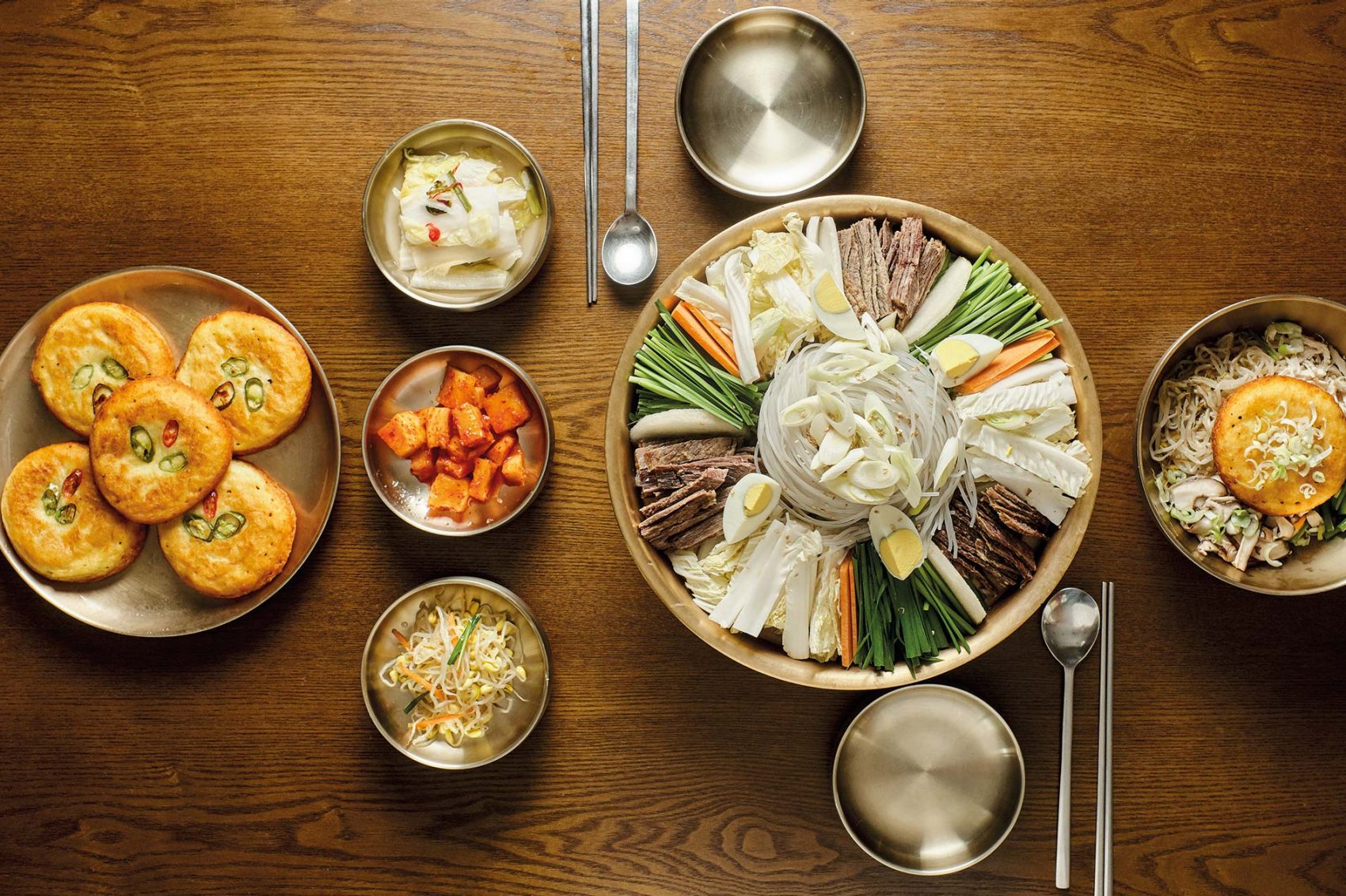 Korean dishes. Credit: Dylan Goldby Neungra Table< Seoul<Korea