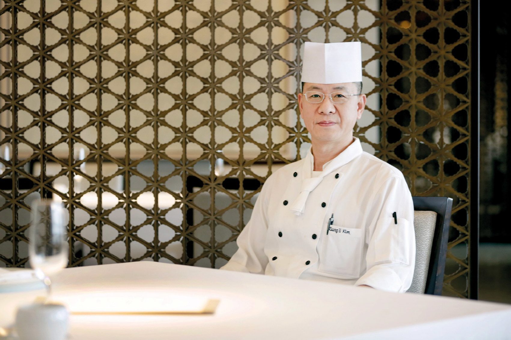 Chef Kim Sung-il of  La Yeon restaurant at the Shilla Seoul Hotel, Seoul, South Korea 