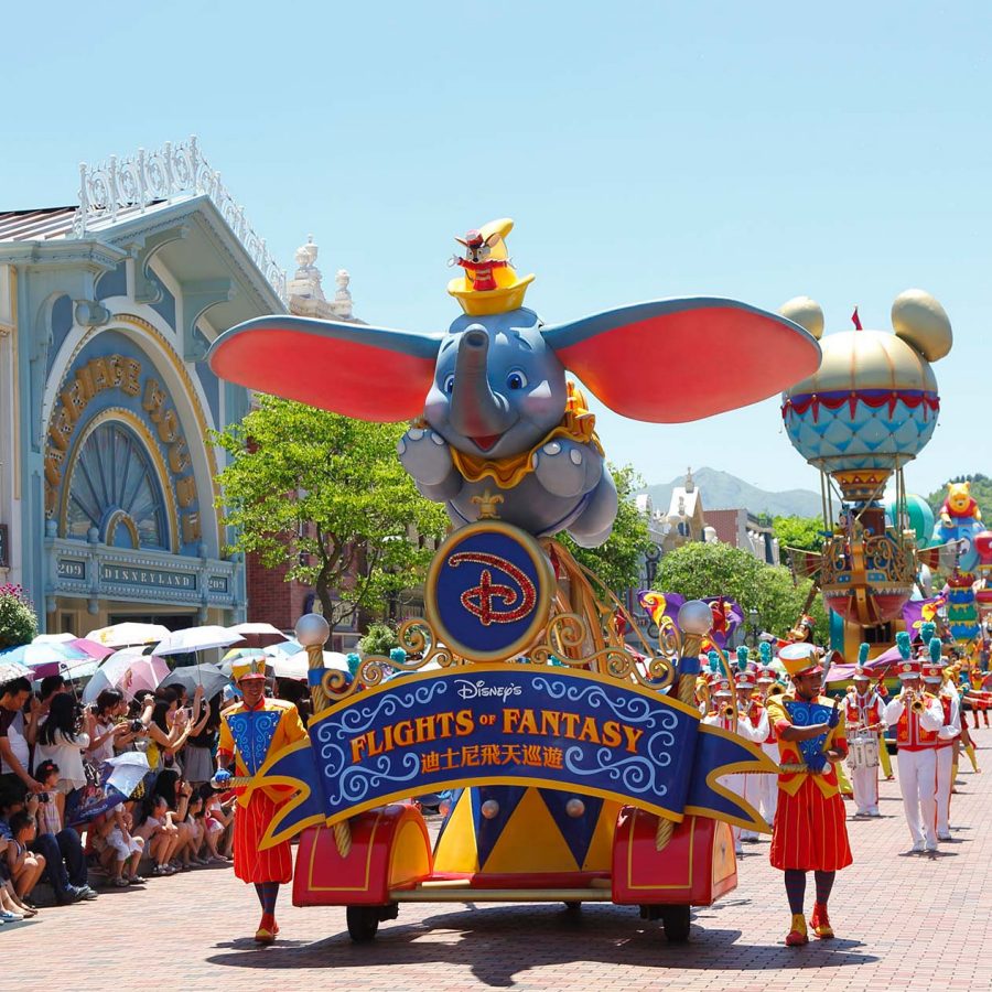 A parade at the Hong Kong Disneyland 