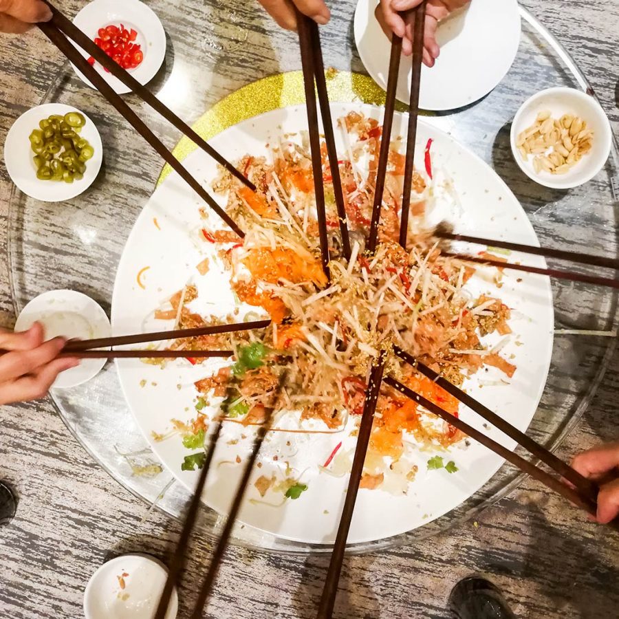Lo hei is a popular Chinese New Year dish originating in South East Asia. Credit: iStock