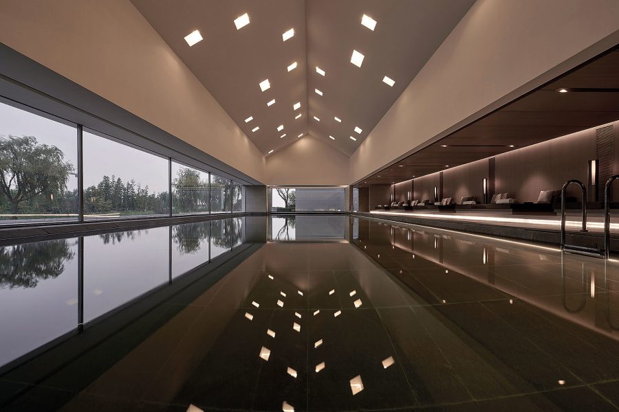 Indoor swimming pool of Alila Wuzhen, China