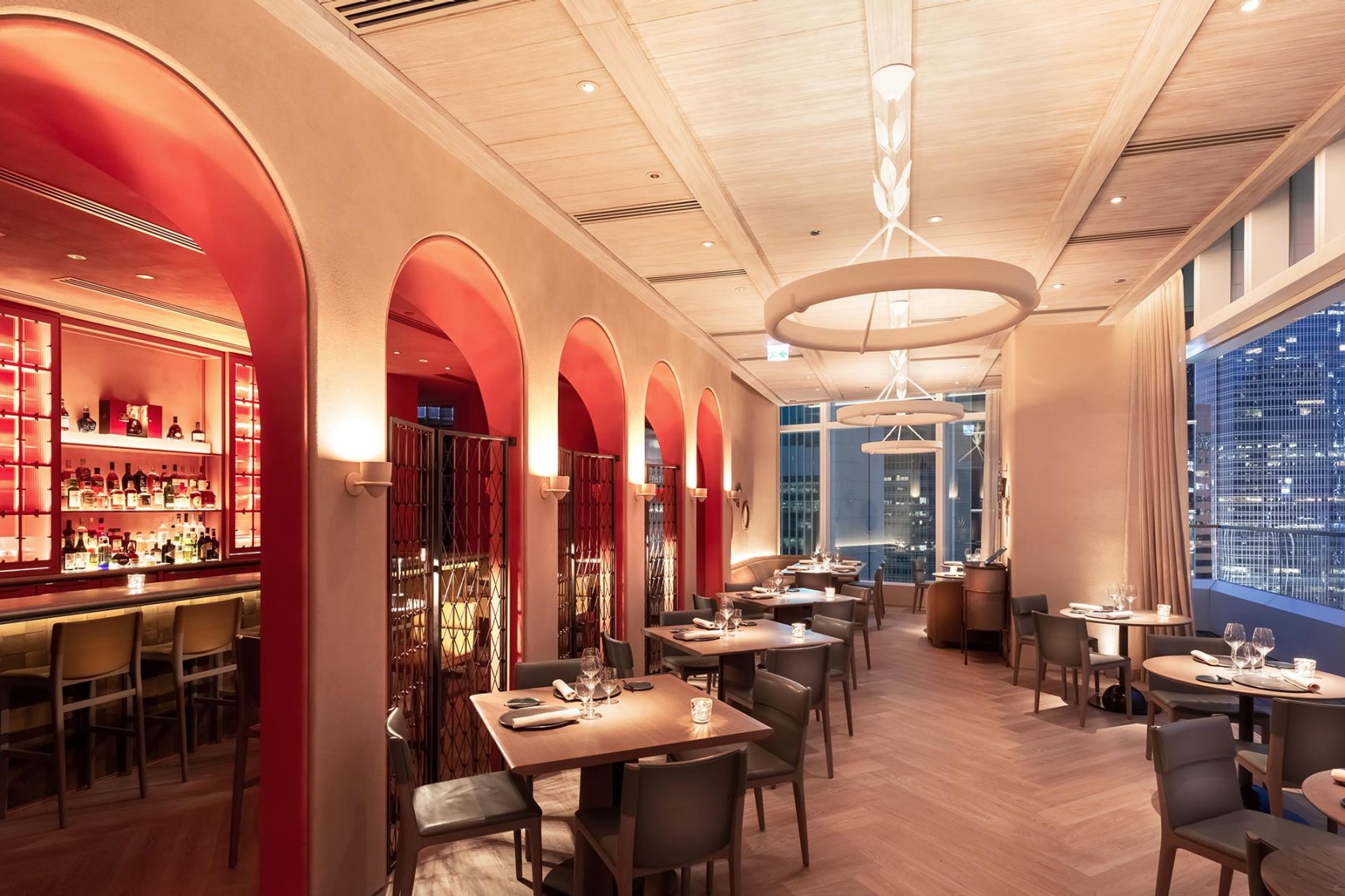 Main dining room at Michelin-starred Hong Kong restaurant Arbor
