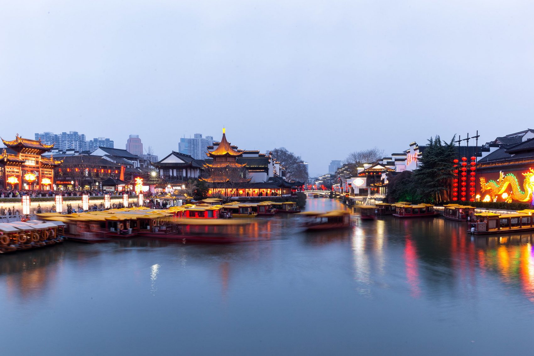  Qinhuai River in front of the Confucius Temple During the Lantern Festival, Nanjing. Credit: Getty Images