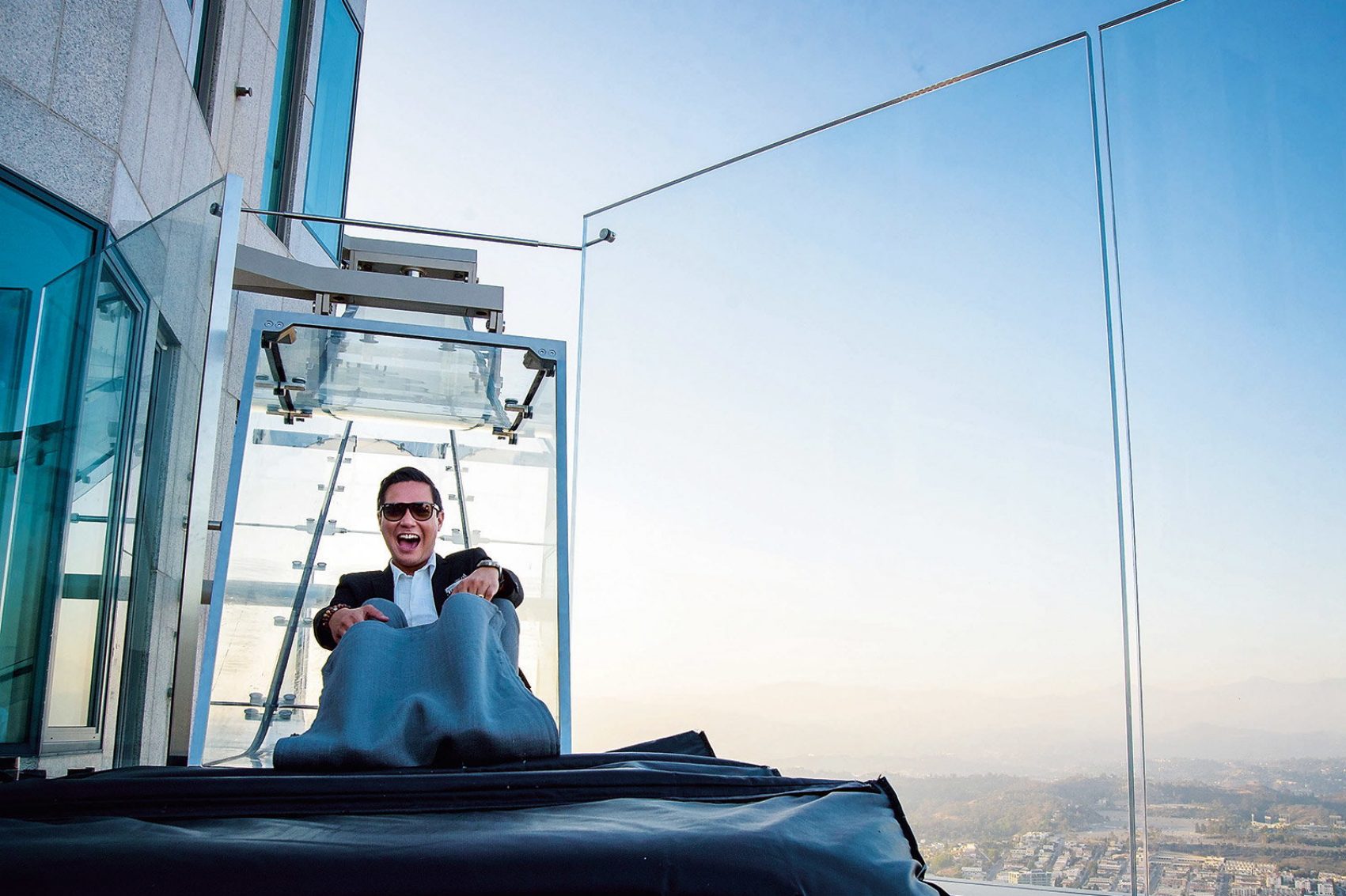 The Skyslide in Los Angeles, California. Credit: Marc Flores/Getty Images