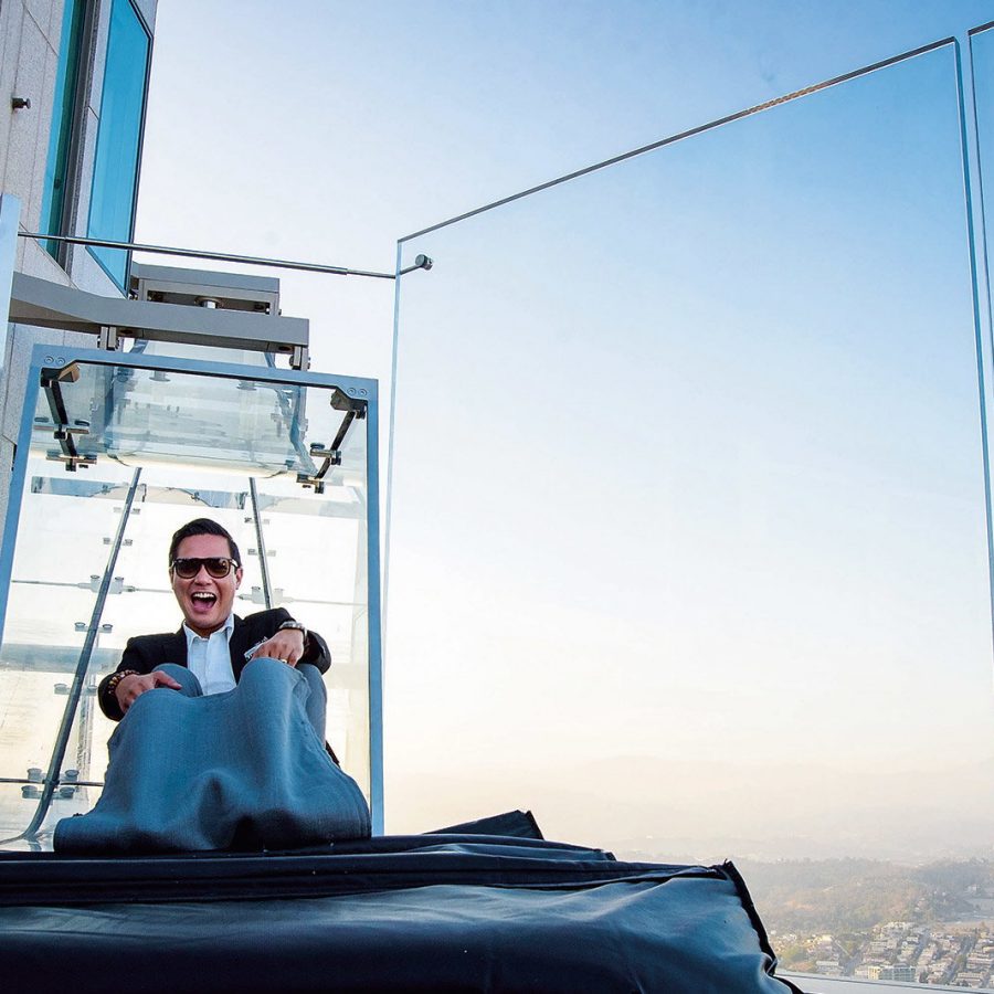 The Skyslide in Los Angeles, California. Credit: Marc Flores/Getty Images