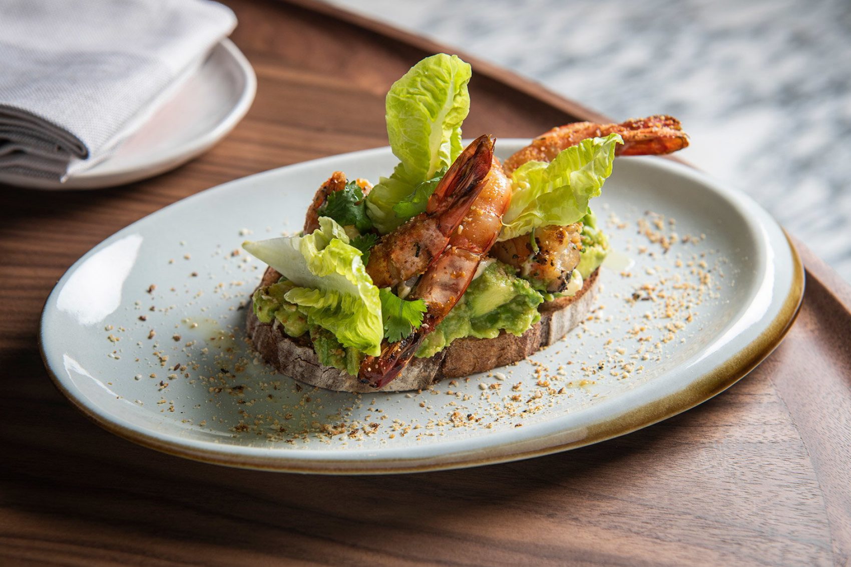 Grilled Prawn Tartine at Asaya Kitchen in K11 Musea, Hong Kong