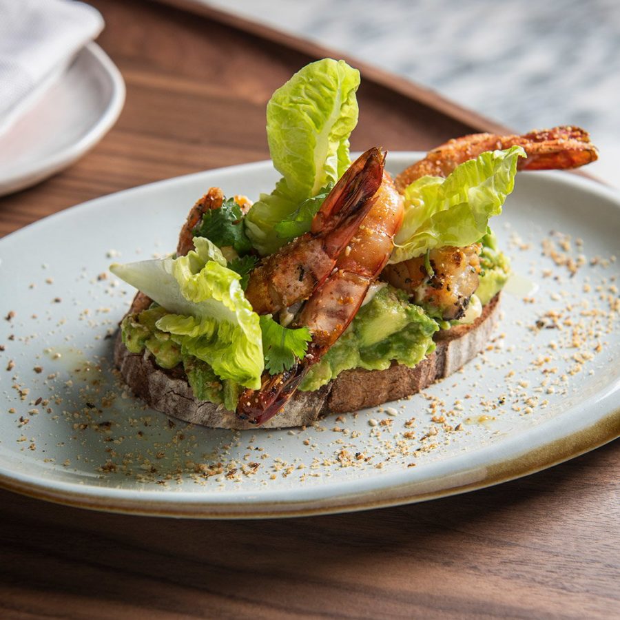 Grilled Prawn Tartine at Asaya Kitchen in K11 Musea, Hong Kong