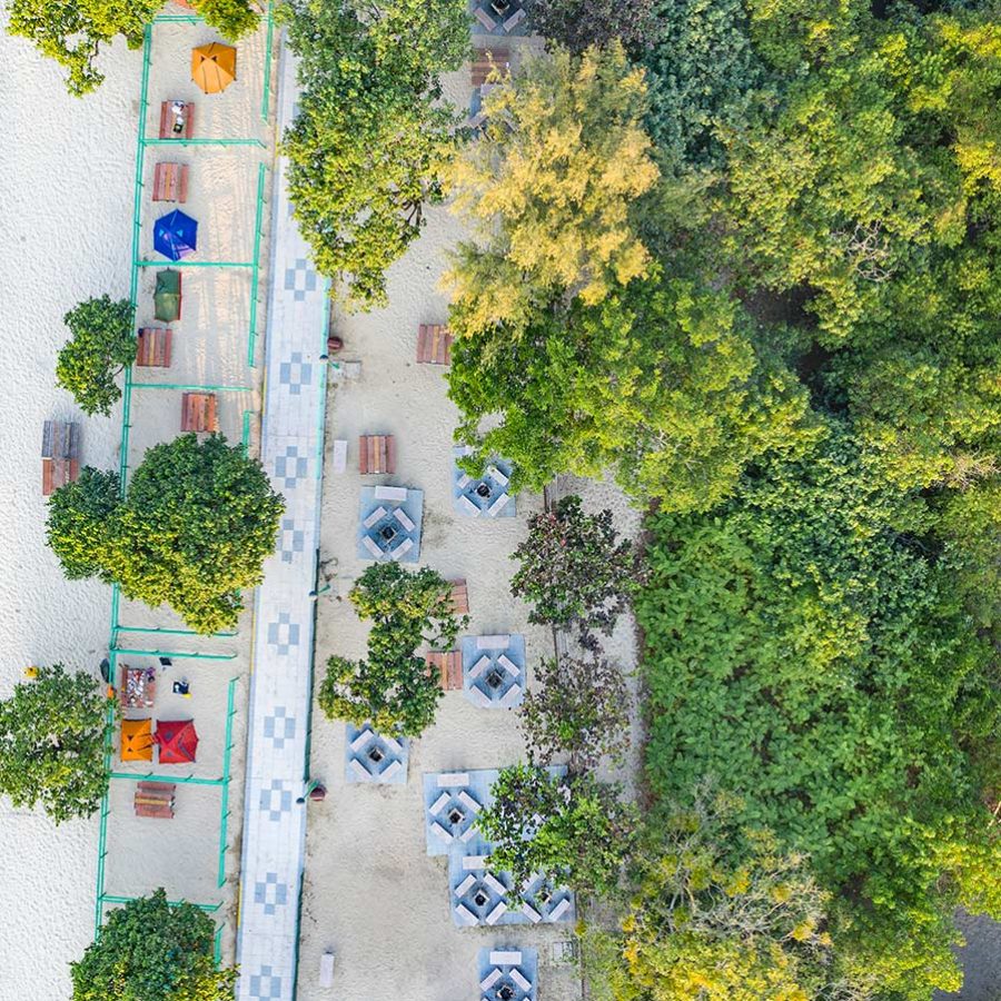 An aerial photo of Pui O. Credit: Mike Pickles