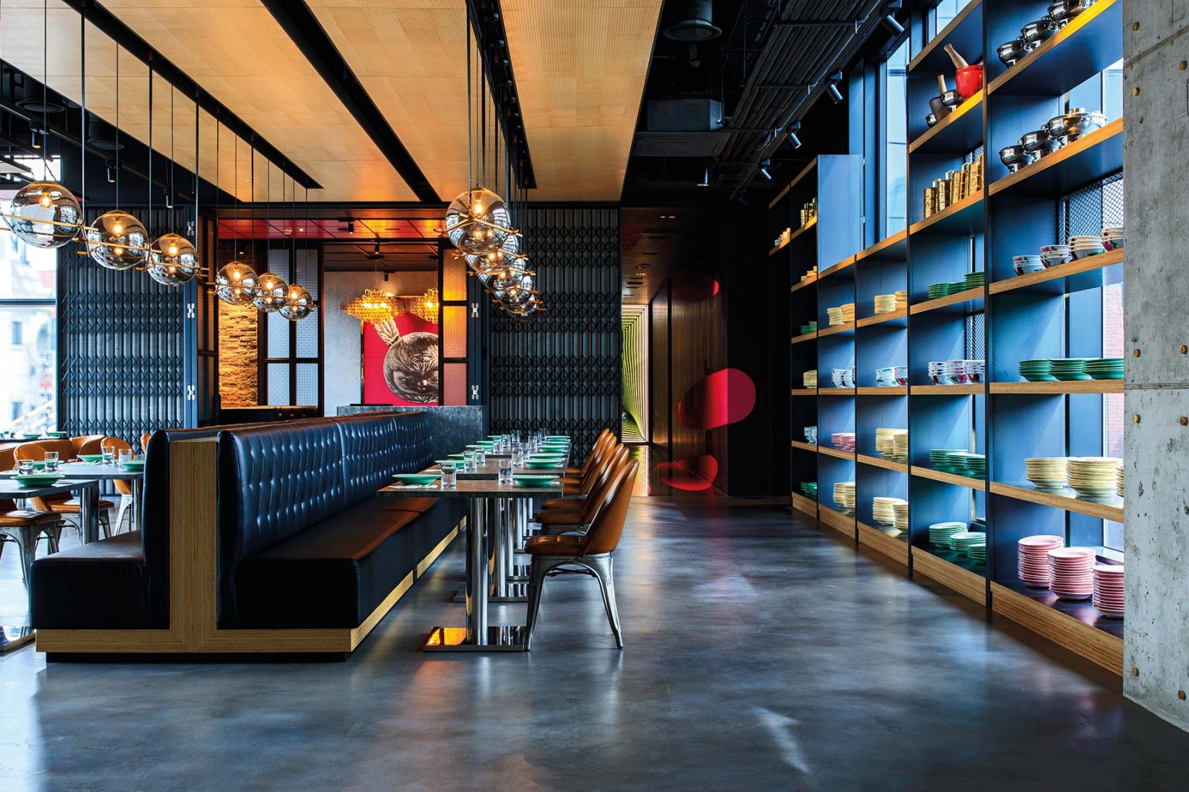 Stylish restaurant interior