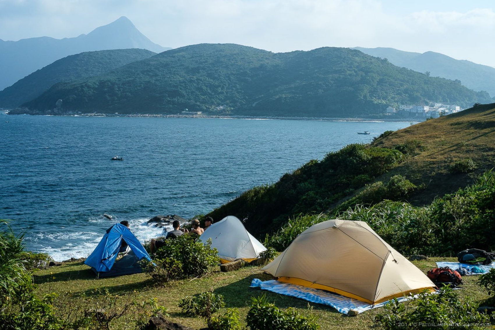 Tents on Grass Island. Credit: peterlamphotography.com