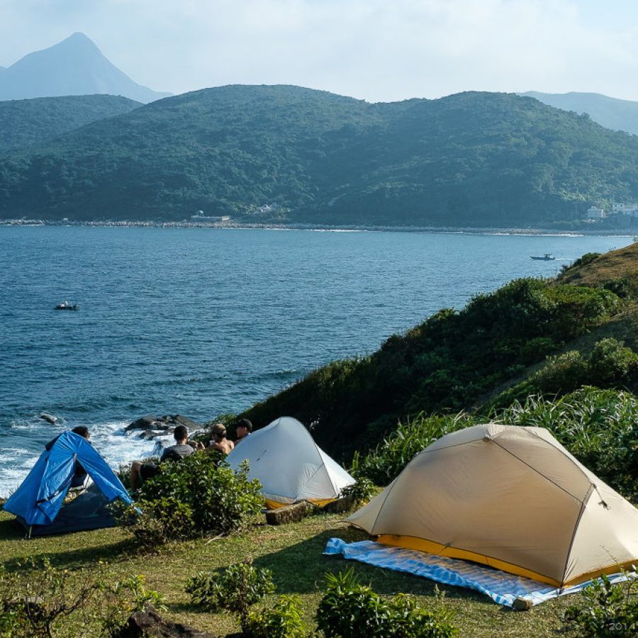 Tents on Grass Island. Credit: peterlamphotography.com