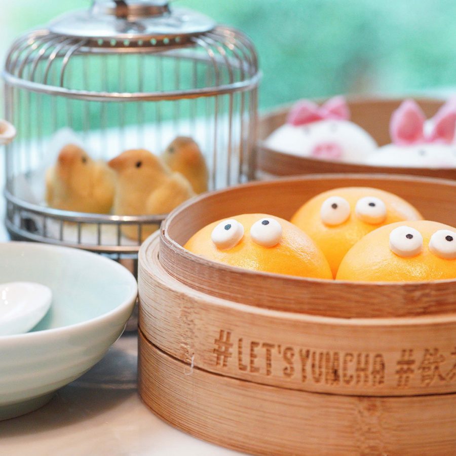 Pig-faced barbecued pork buns and other dim sum