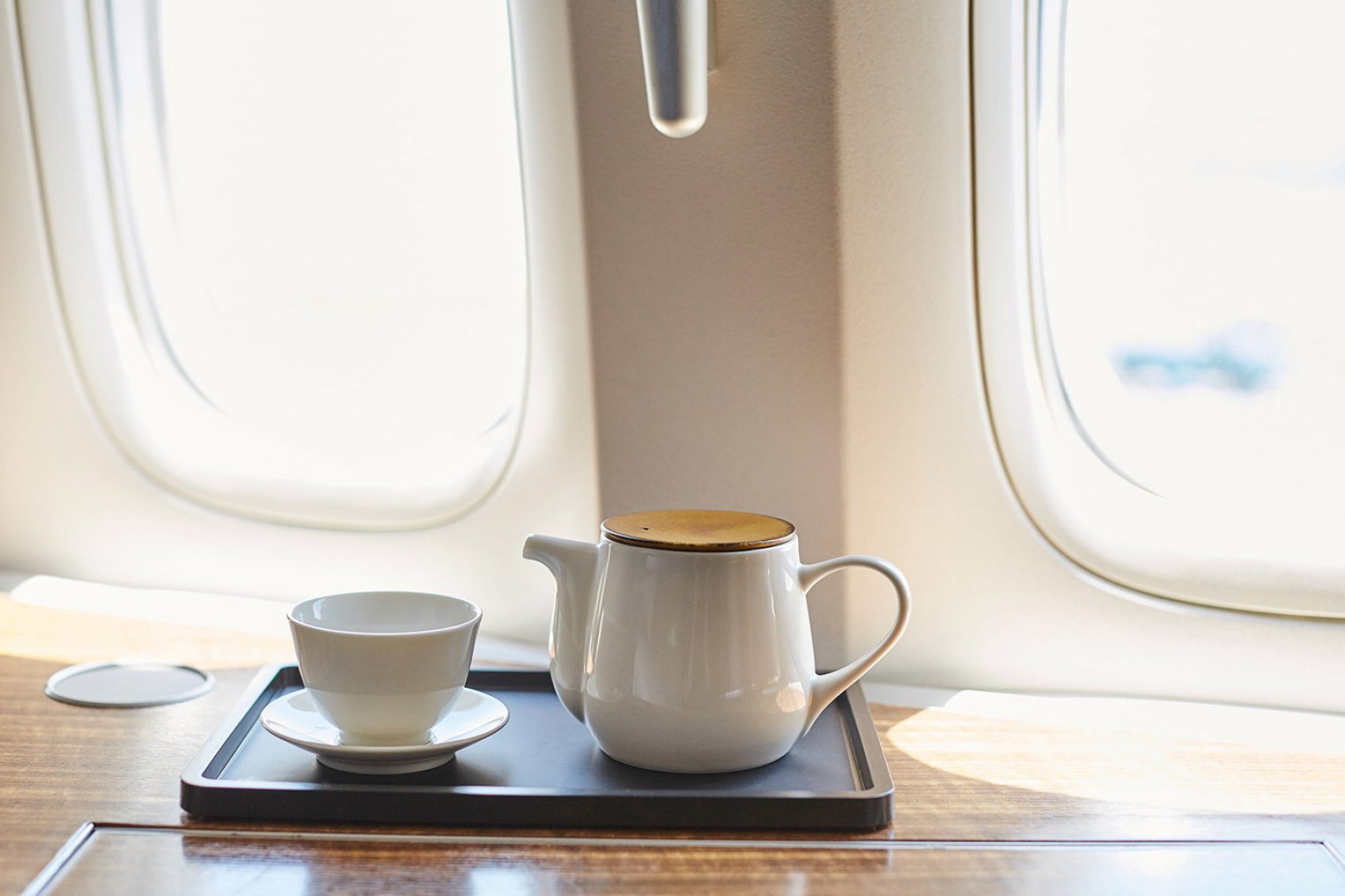 Tea set on a Cathay flight