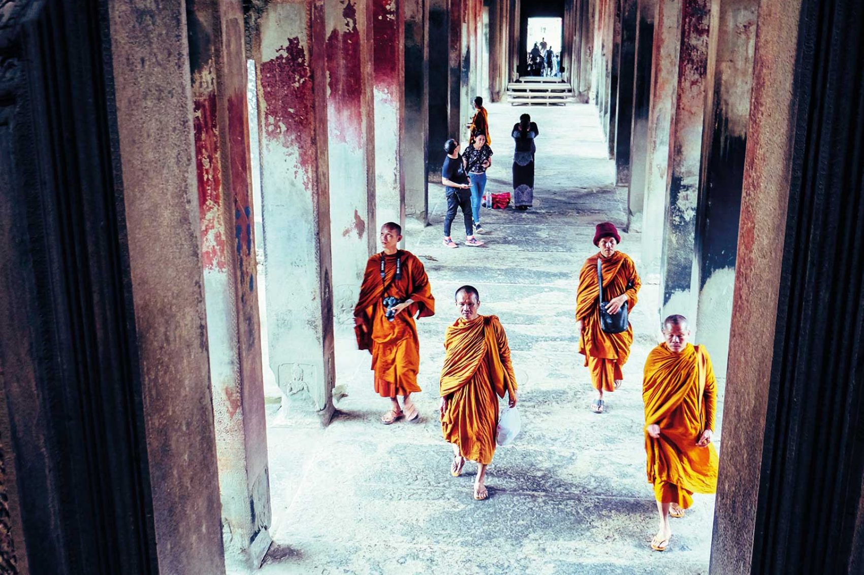 monks in Cambodia