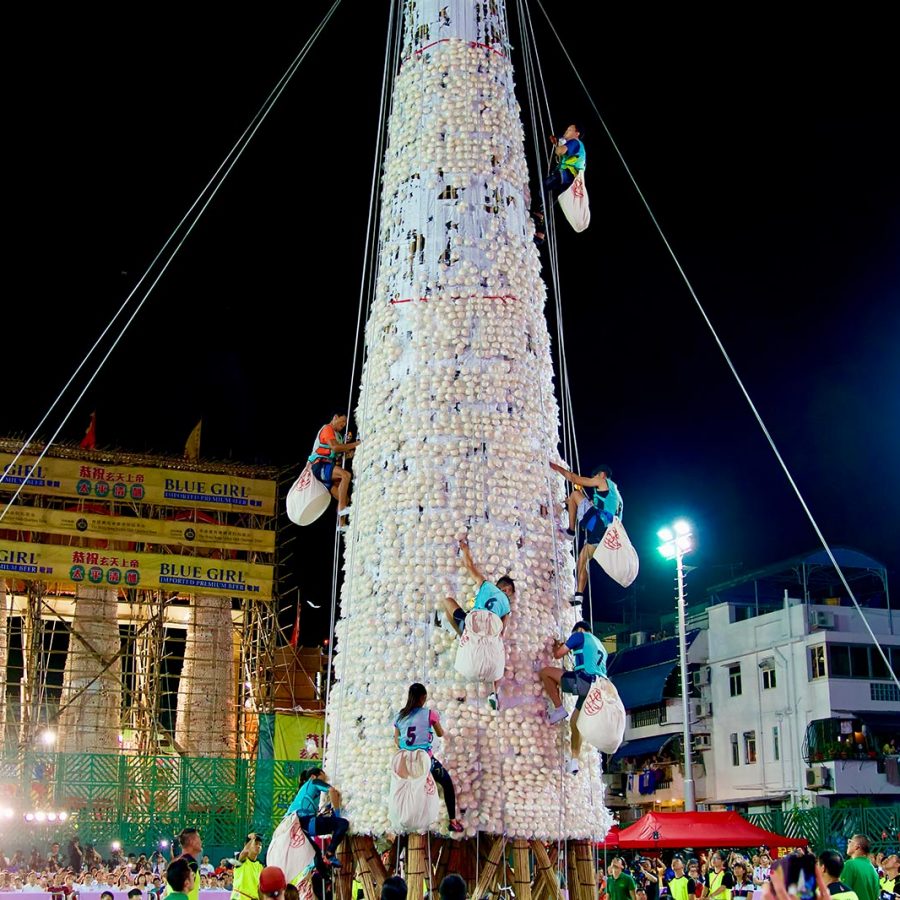 Cheung Chau Hong Kong Bun Scrambling Competition