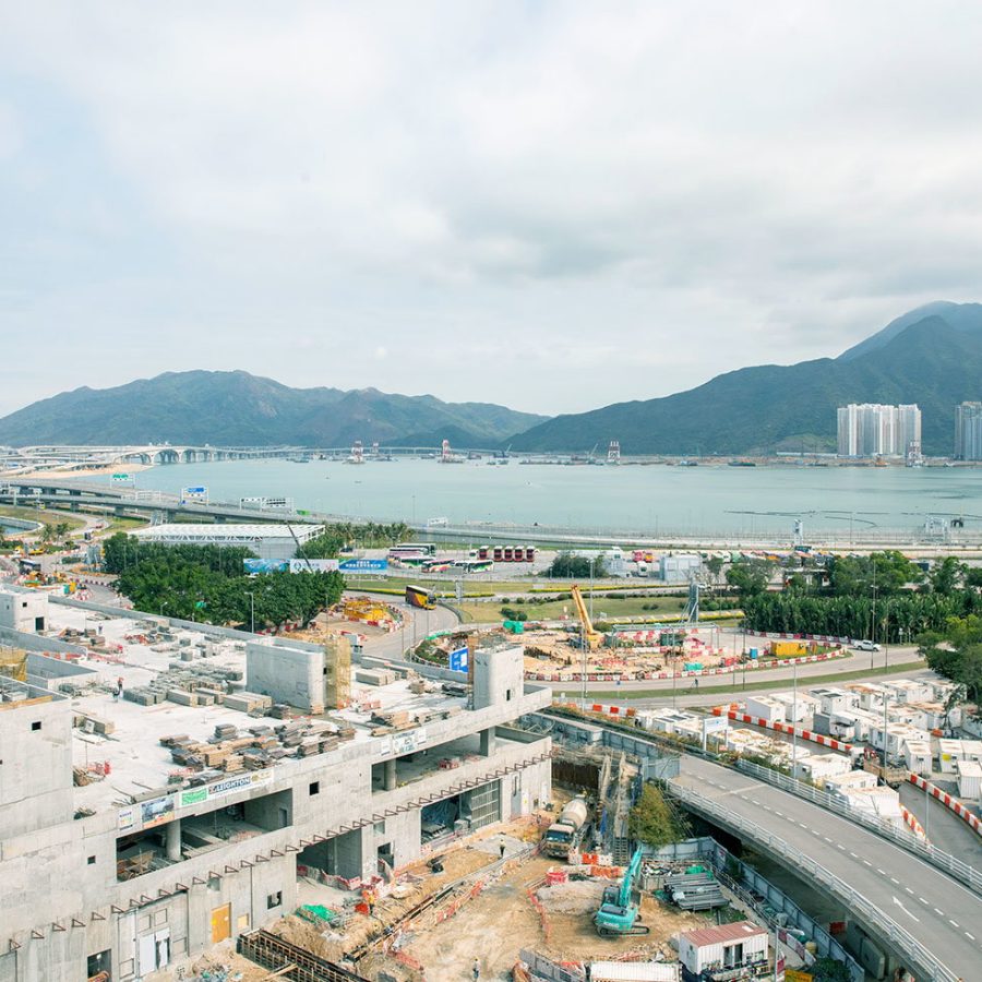 The expansion to HKIA under construction. Credit: Moses Ng