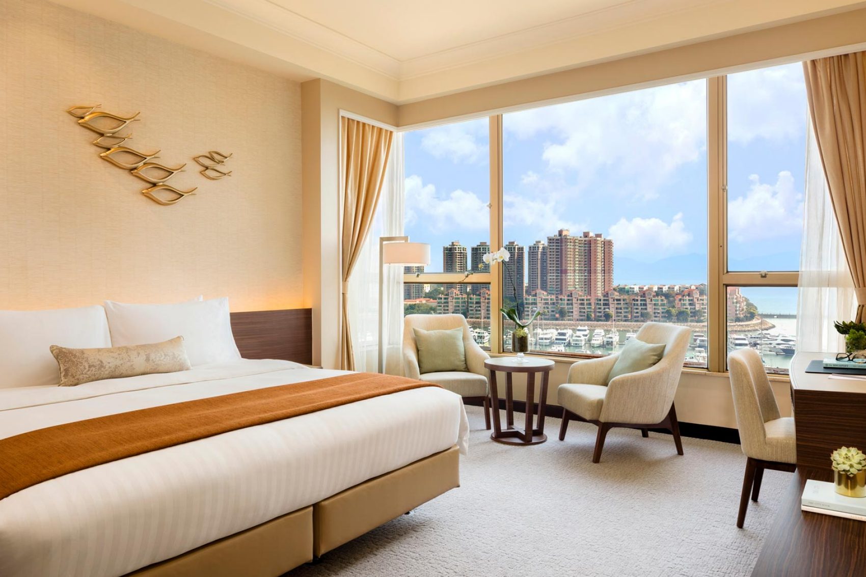 A Deluxe Seaview Room at the Hong Kong Gold Coast Hotel