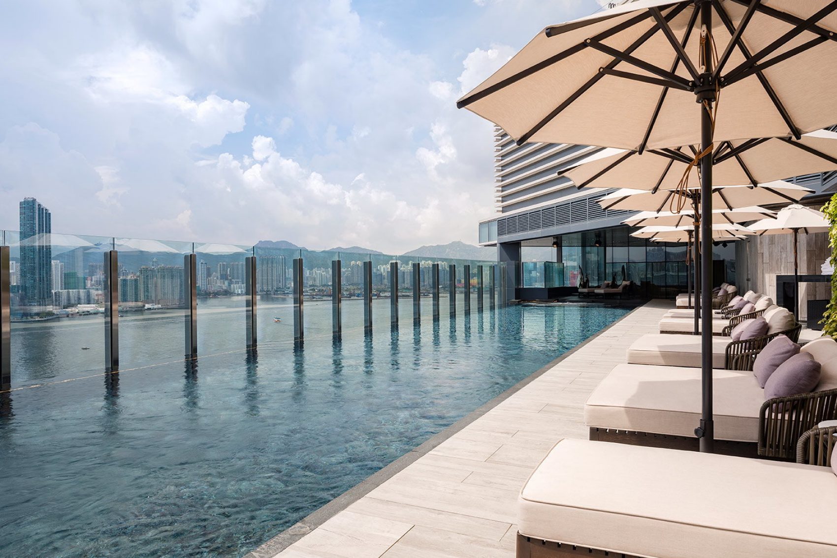 The pool at the Hyatt Centric Victoria Harbour Hong Kong