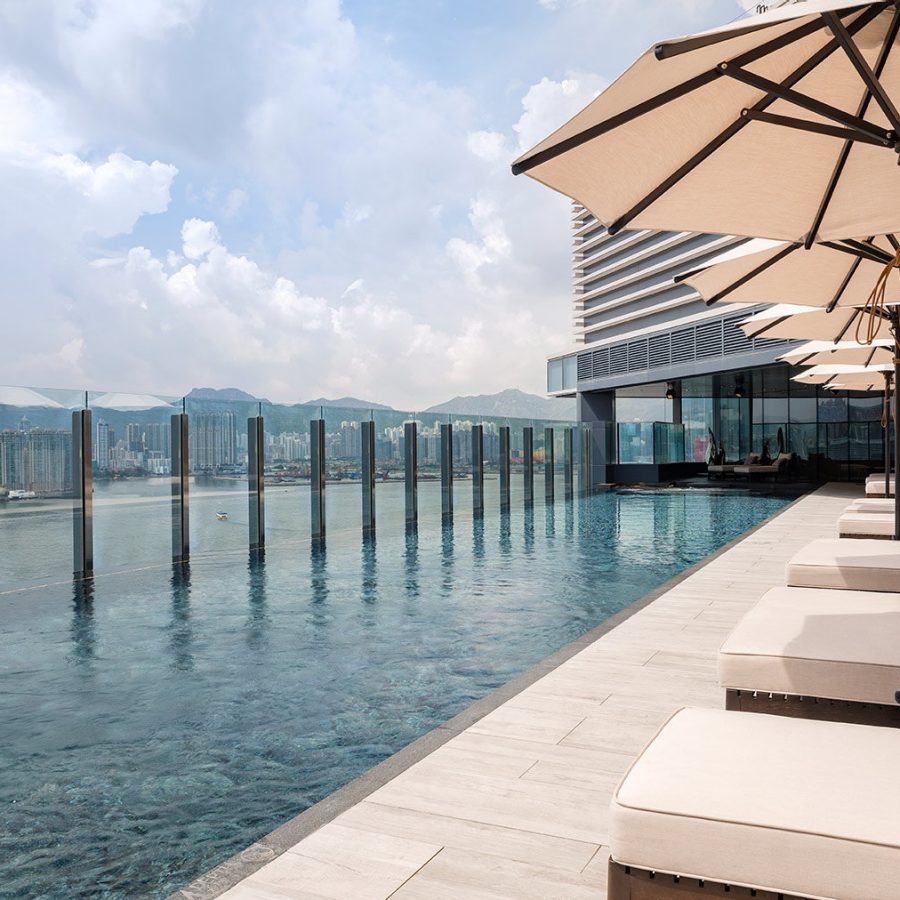 The pool at the Hyatt Centric Victoria Harbour Hong Kong