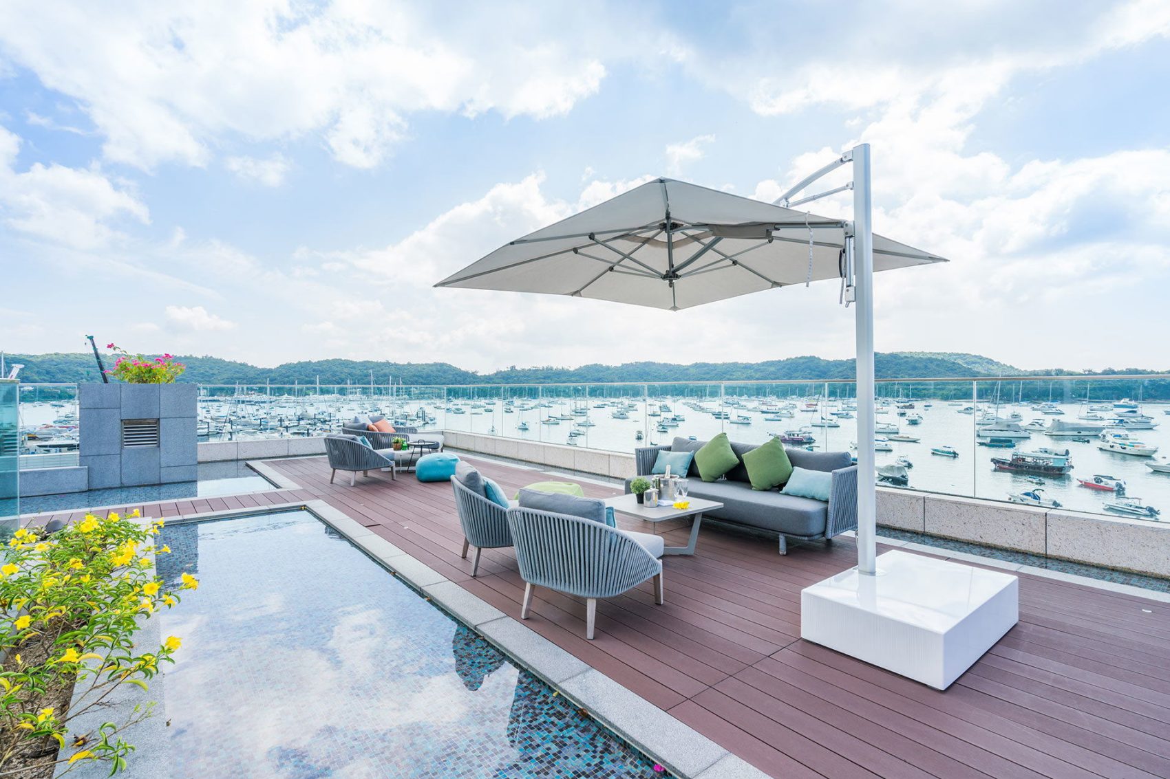 Rooftop pool at The Pier Hotel