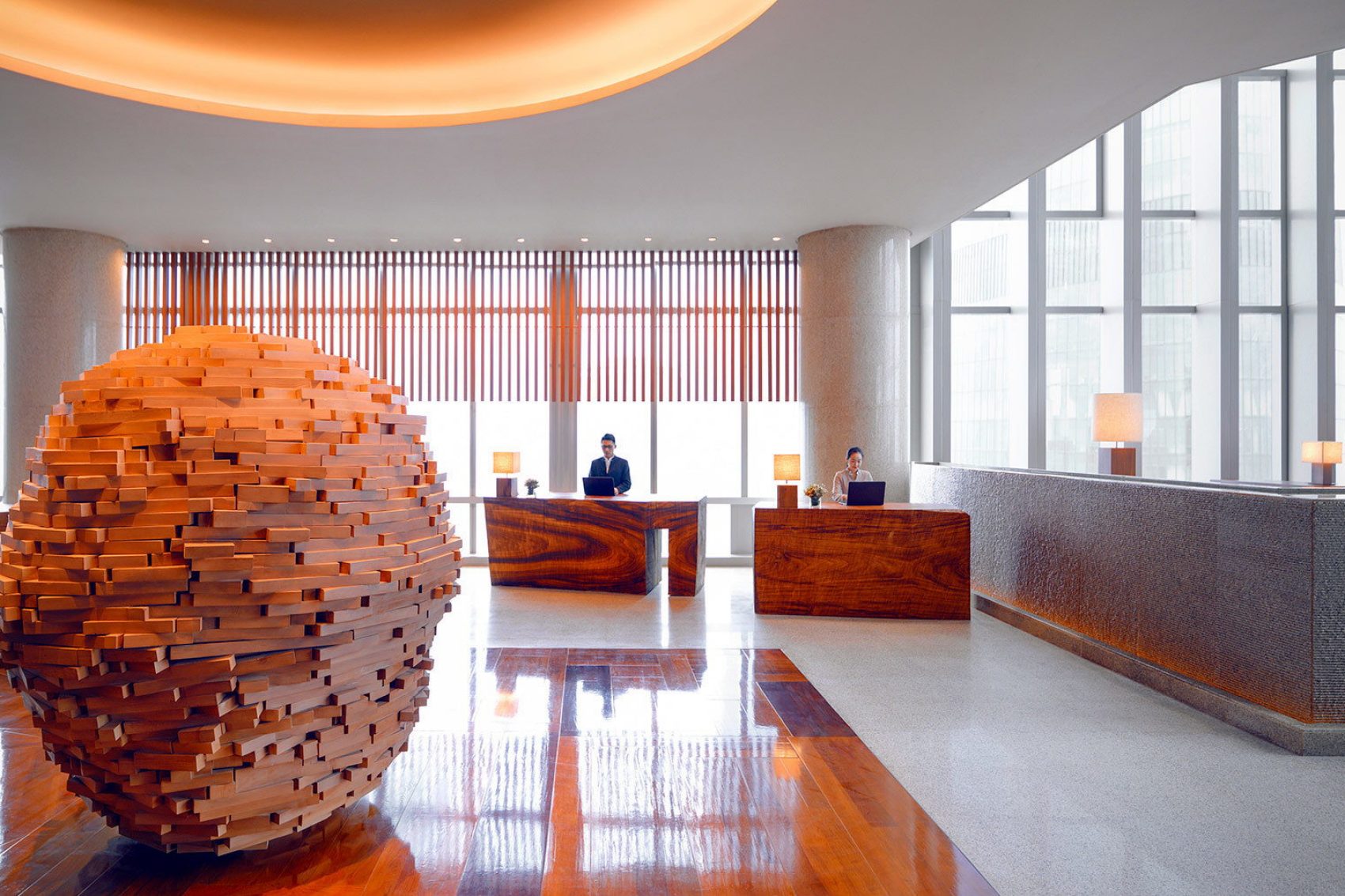 Reception area of Park Hyatt Guangzhou
