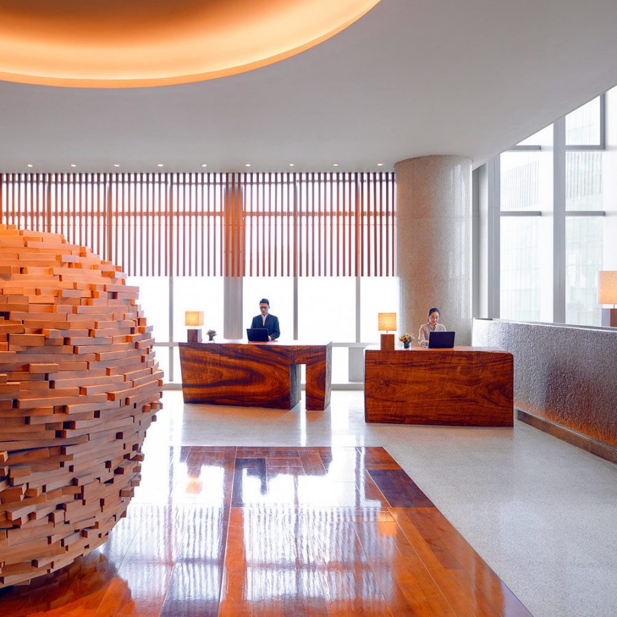 Reception area of Park Hyatt Guangzhou