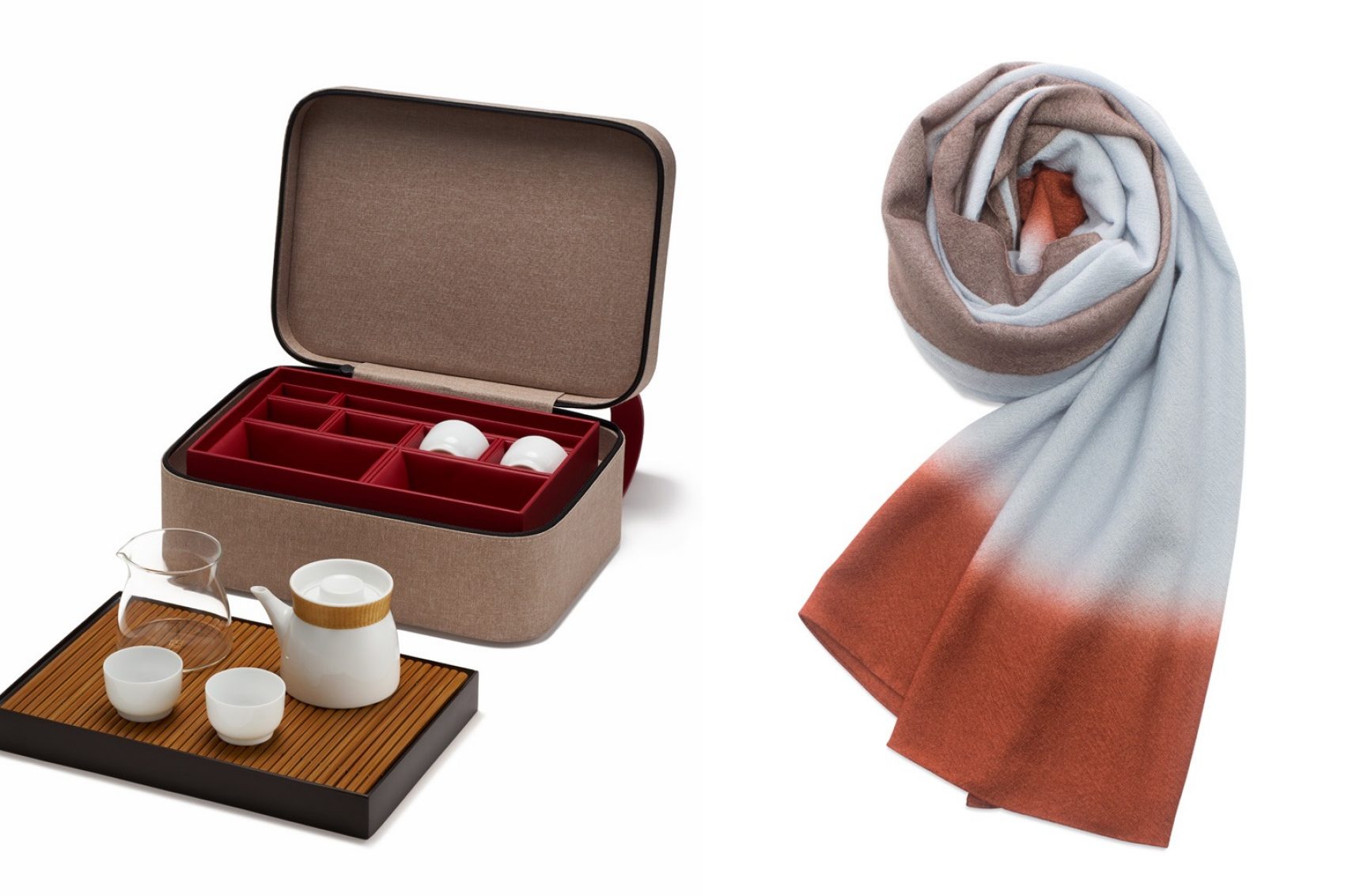 Scarf and teabox