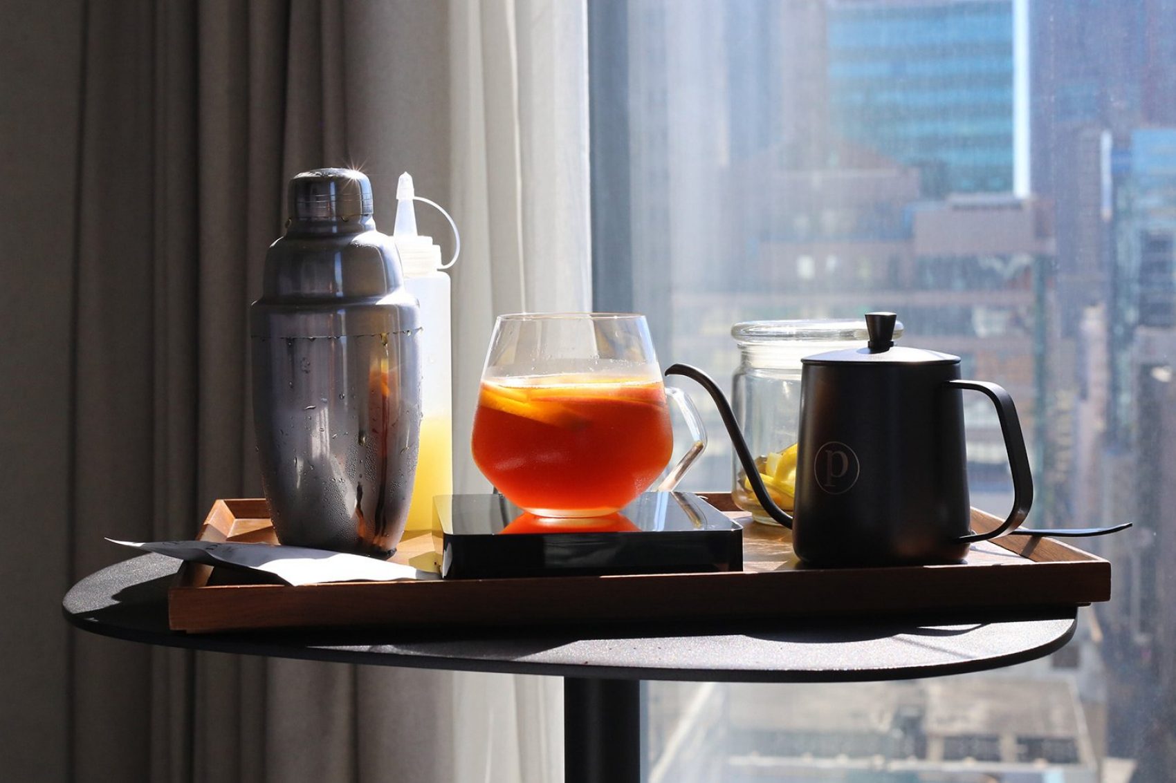A signature drink at Page 148 hotel, Hong Kong