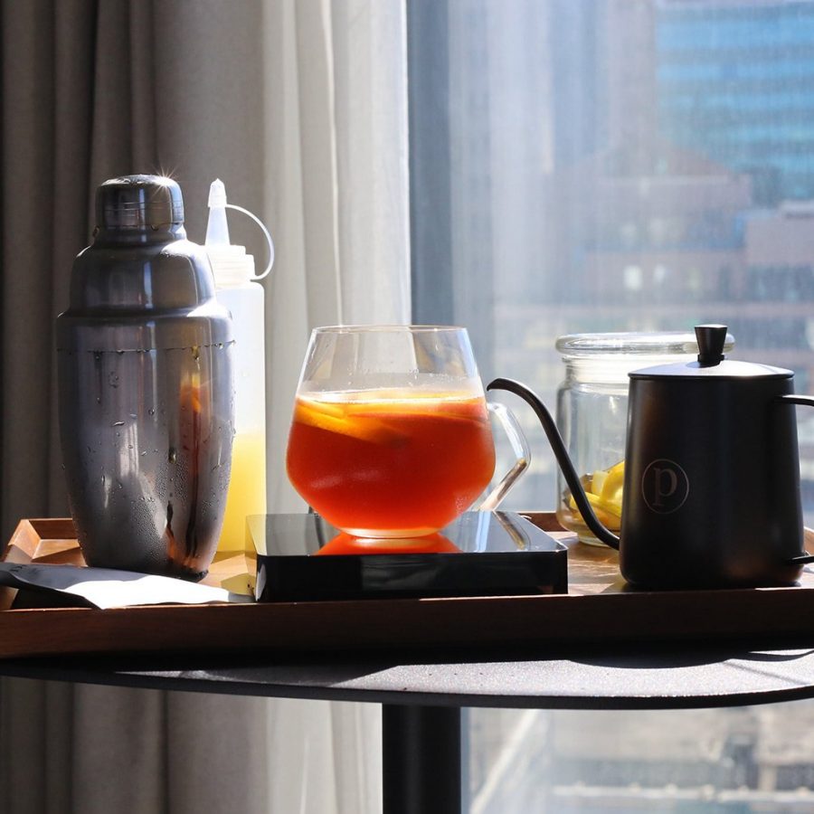 A signature drink at Page 148 hotel, Hong Kong
