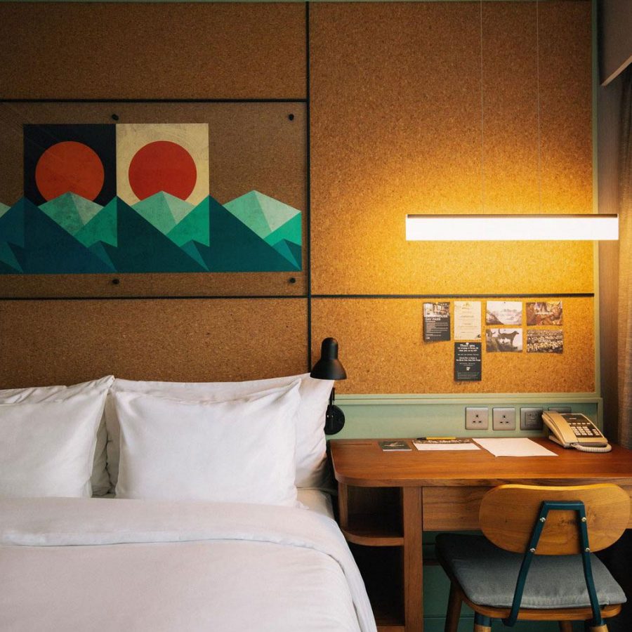 A room at the Eaton HK hotel