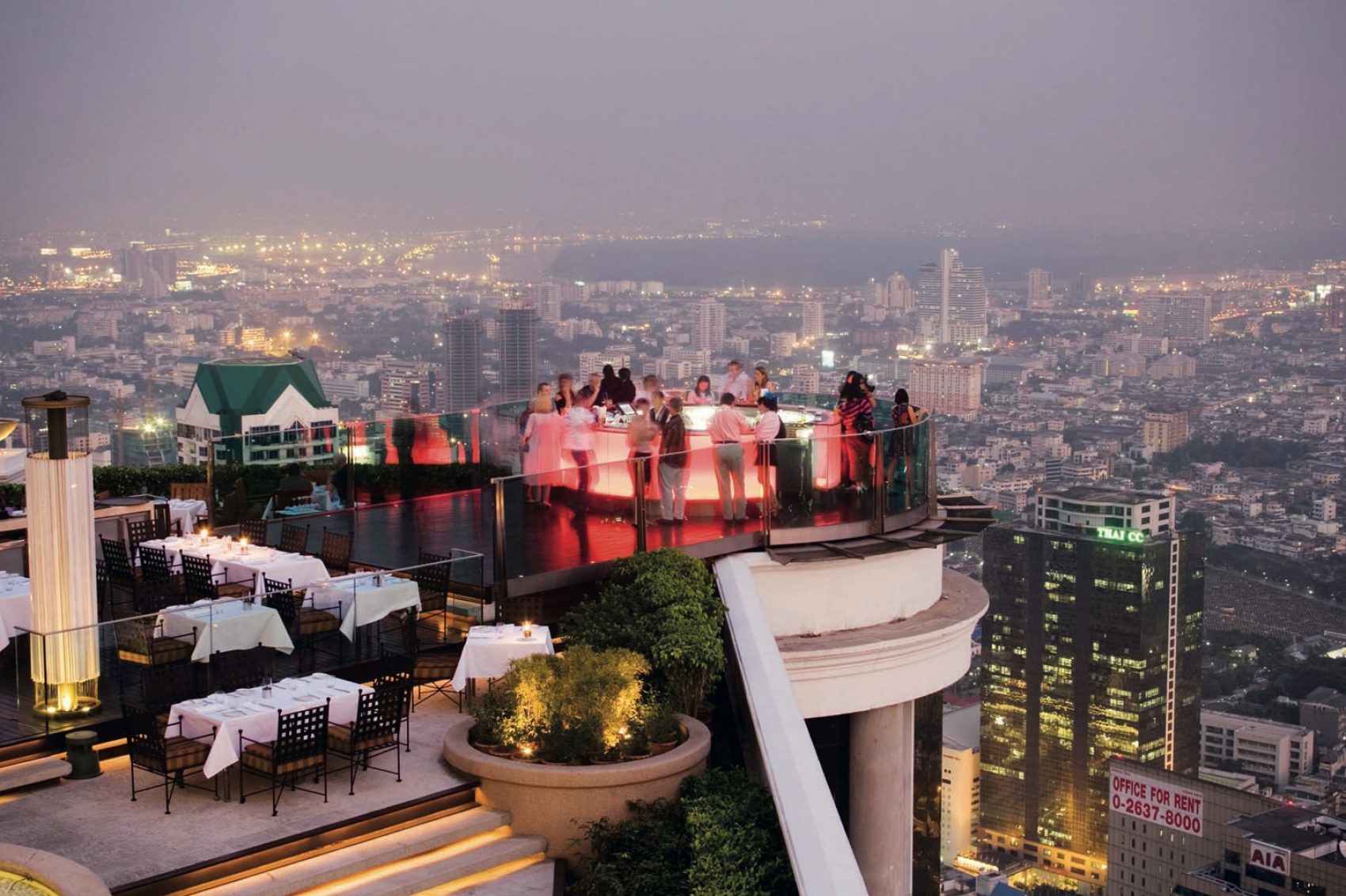 Views over the Sky Bar in Bangkok
