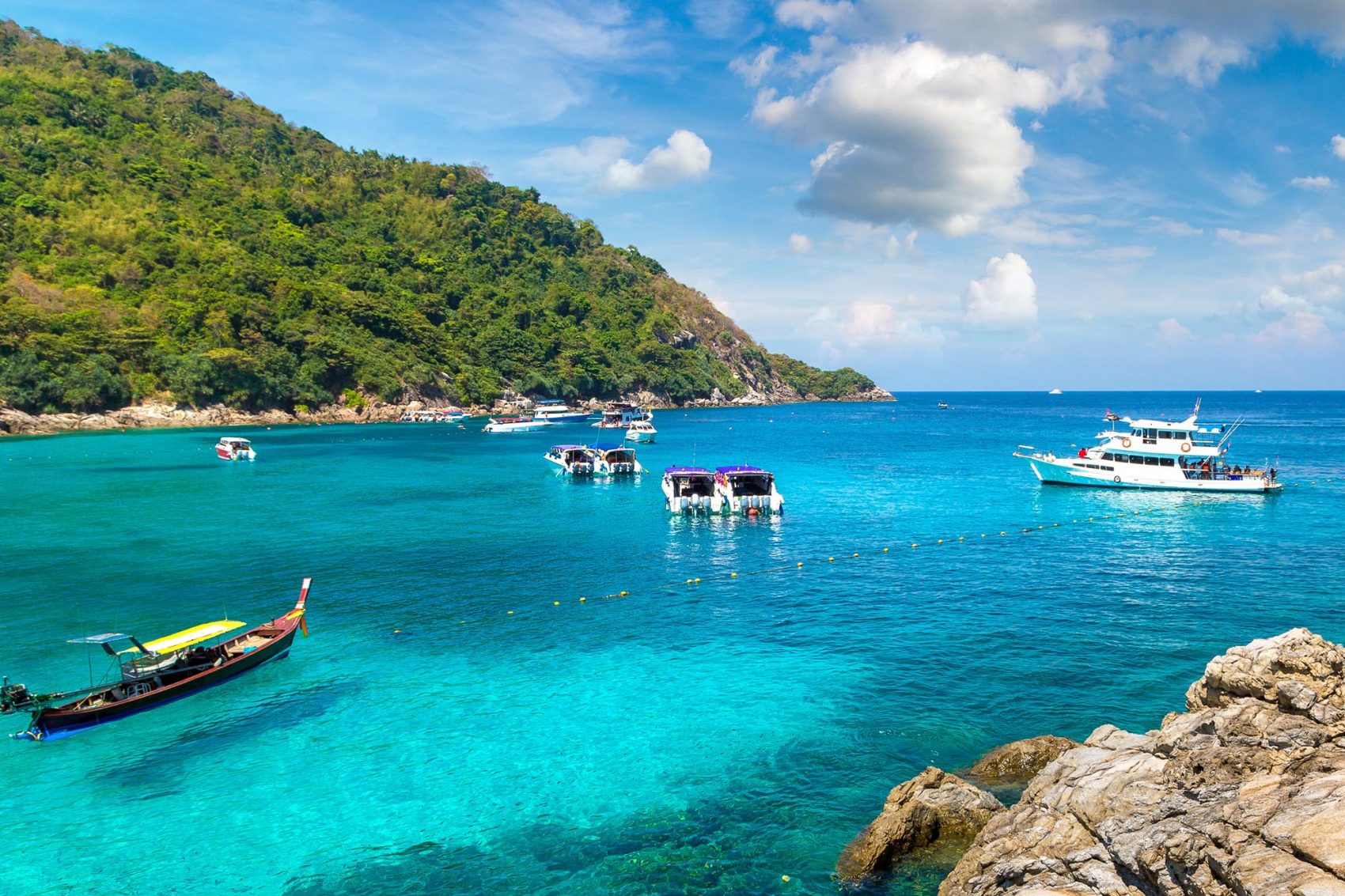Racha resort island is popular destination for outdoor activities in Phuket, Thailand. Credit: Shutterstock