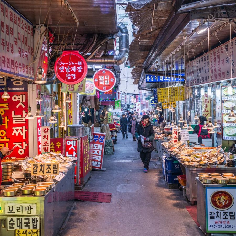 Namdaemun traditional market in Seoul, South Korea