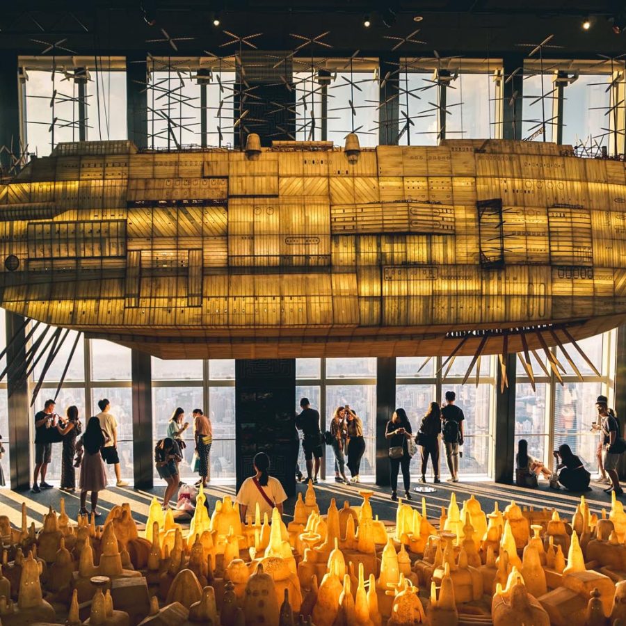 Installation of airship from studio ghibli. Credit: Shutterstock