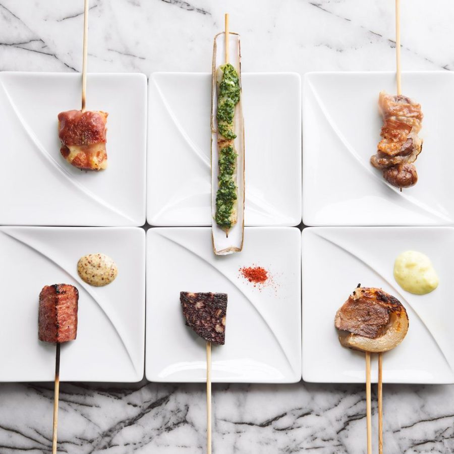 'Yakifrenchy' skewers created by Olivier Elzer at Clarence