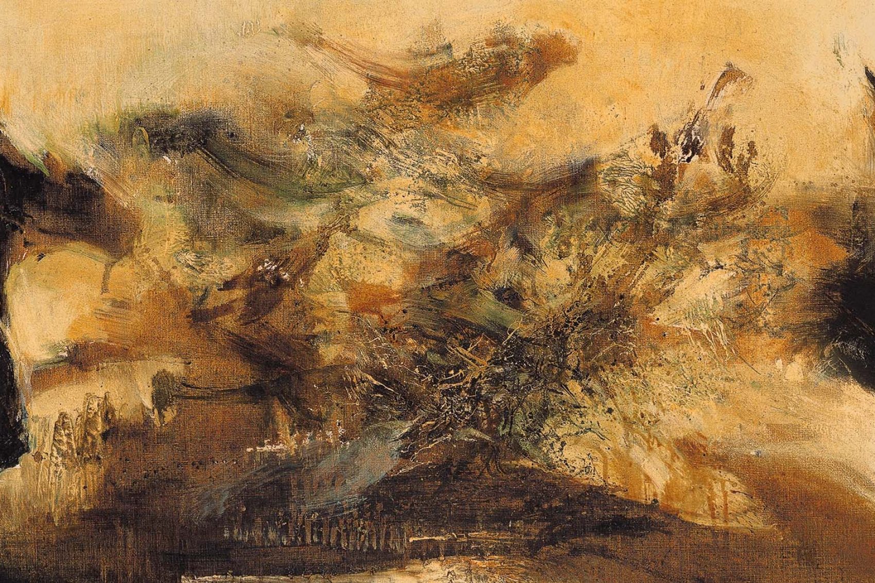 Oil painting by artist Zao Wou-Ki 