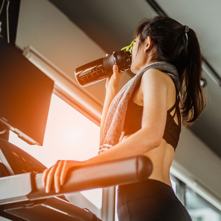 Woman on treadmill
